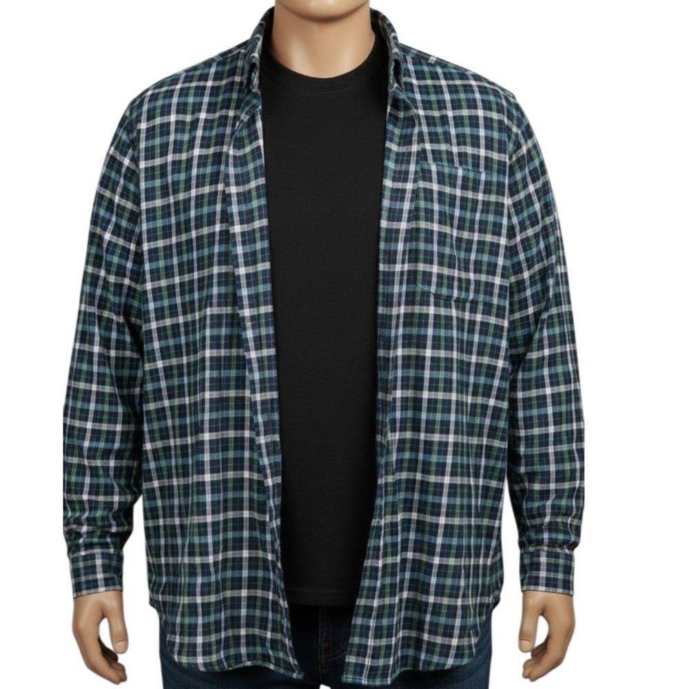 Eddie Bauer Classic Fit 3XL Plaid Flannel Shirt 100% Cotton Soft HO16 2016 - Picture 1 of 14